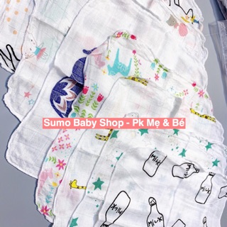 Set 10 Chiếc Khăn Sữa Aden Sợi Tre Sinh Học