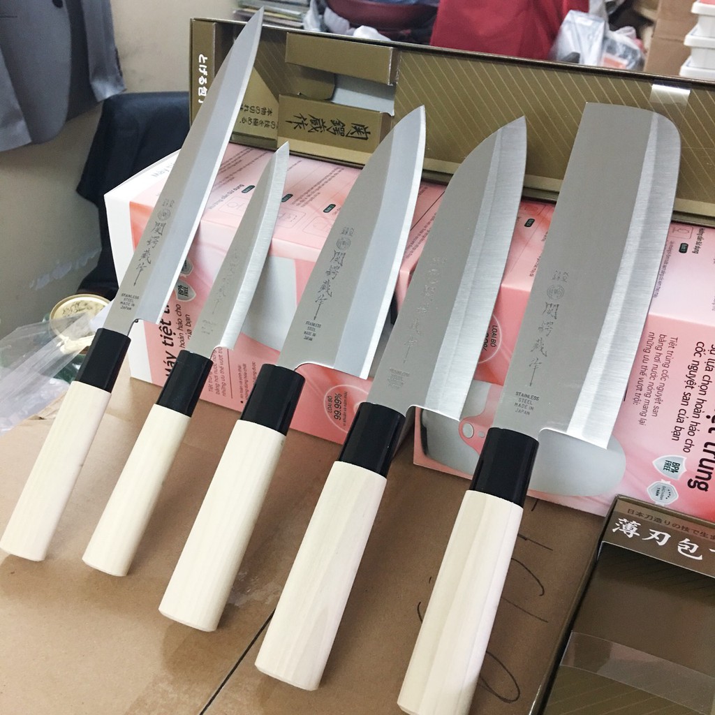 Dao bếp Nakiri Nhật Bản đầu vuông Tsubazo Made in Japan 29.5cm cao cấp nhập khẩu chính hãng