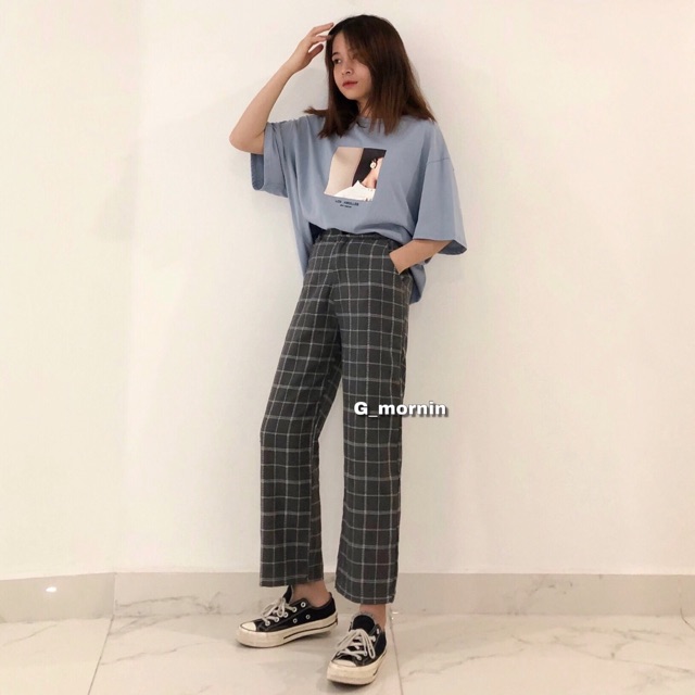 Quần suông kẻ caro G003 | BigBuy360 - bigbuy360.vn