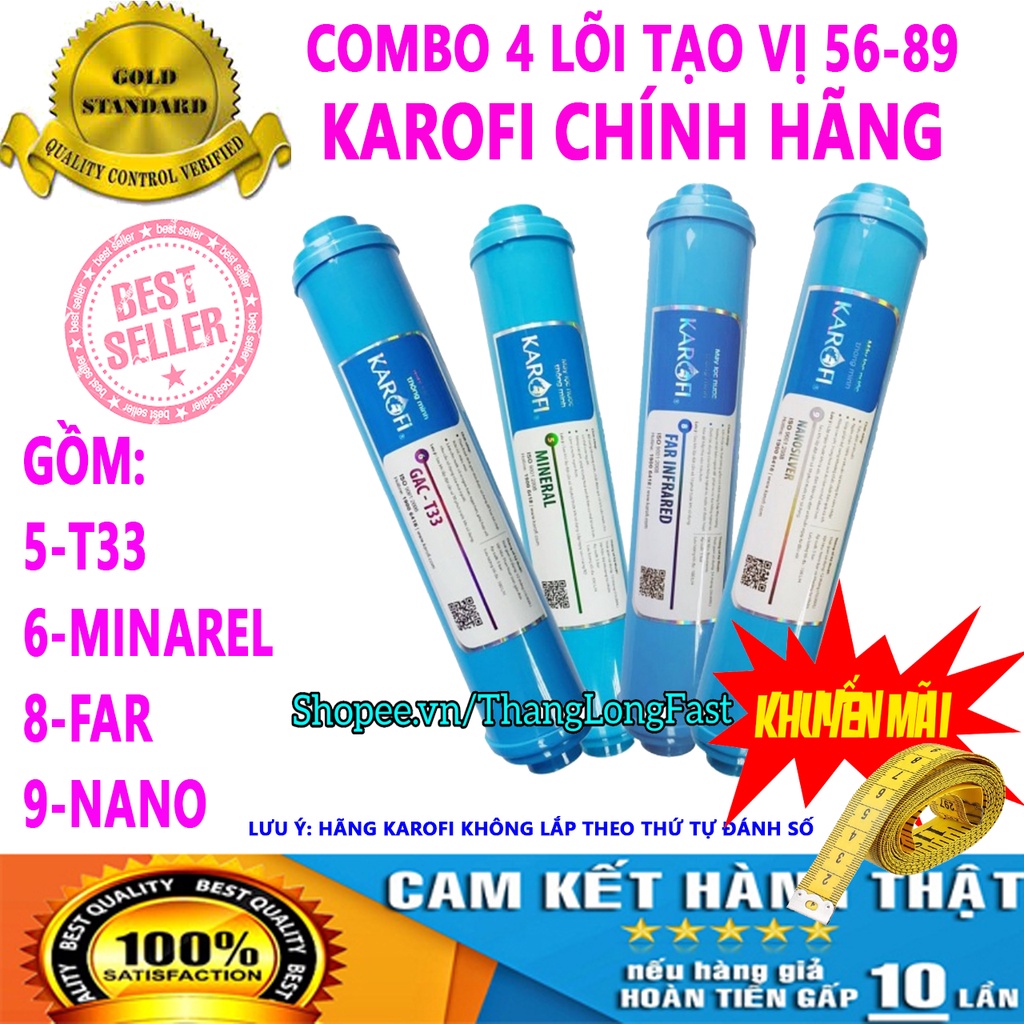 COMBO 4 LÕI KHOÁNG KAROFI SỐ 56-89 , GỒM T33-MIN-FAR-NANO