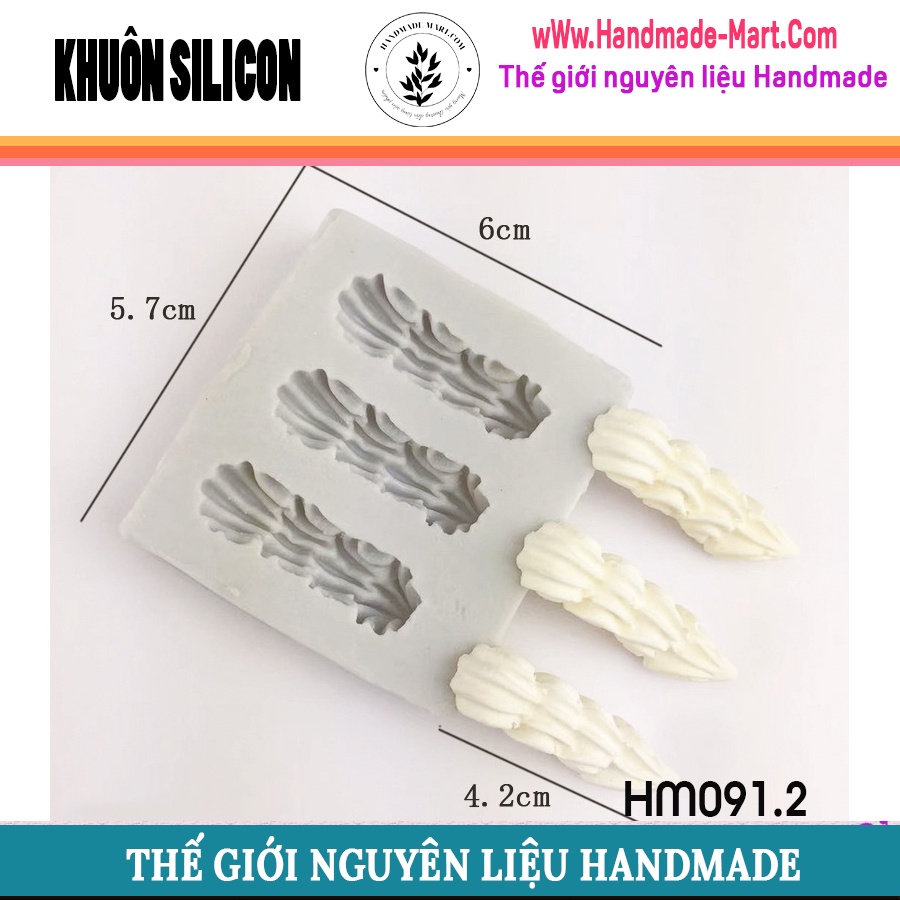 Khuôn silicon hình bánh kẹo mềm - Khuôn làm bánh hay socola, đổ charm nến thơm handmade chuẩn DIY - HM091