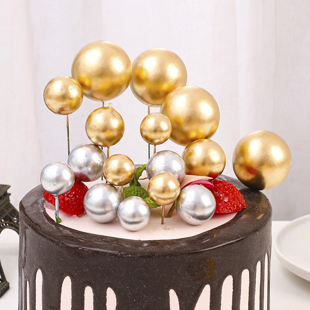 Que Cắm Trang Trí Bánh Kem / Bánh Kem Bằng Kim Loại 4 Màu Sáng Tạo DIY Màu Vàng / Bạc / Xanh Dương / Hồng