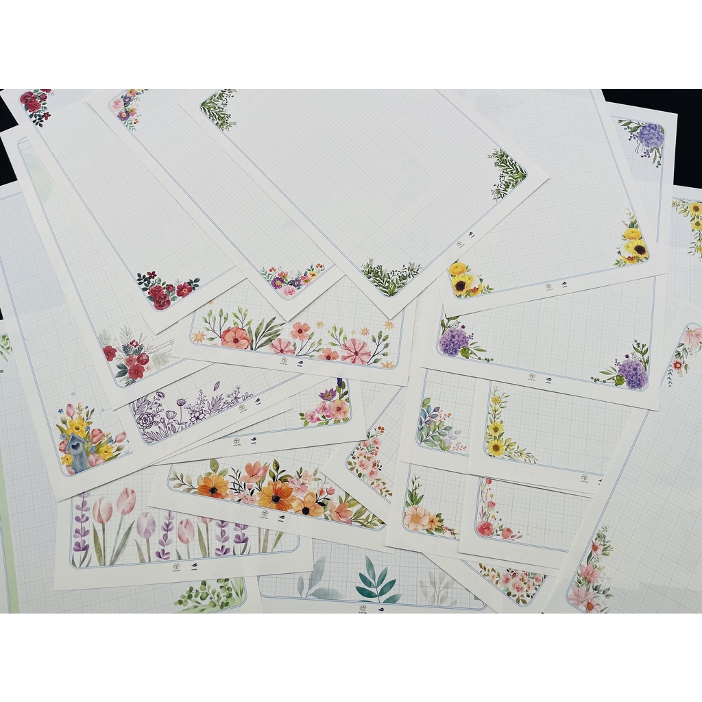 Set giấy hoa Xa Trục Thảo - 20 tờ A4 - không lem