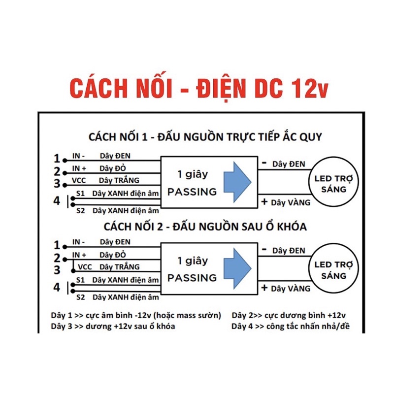 Mạch passing cho các loại đèn trợ sáng