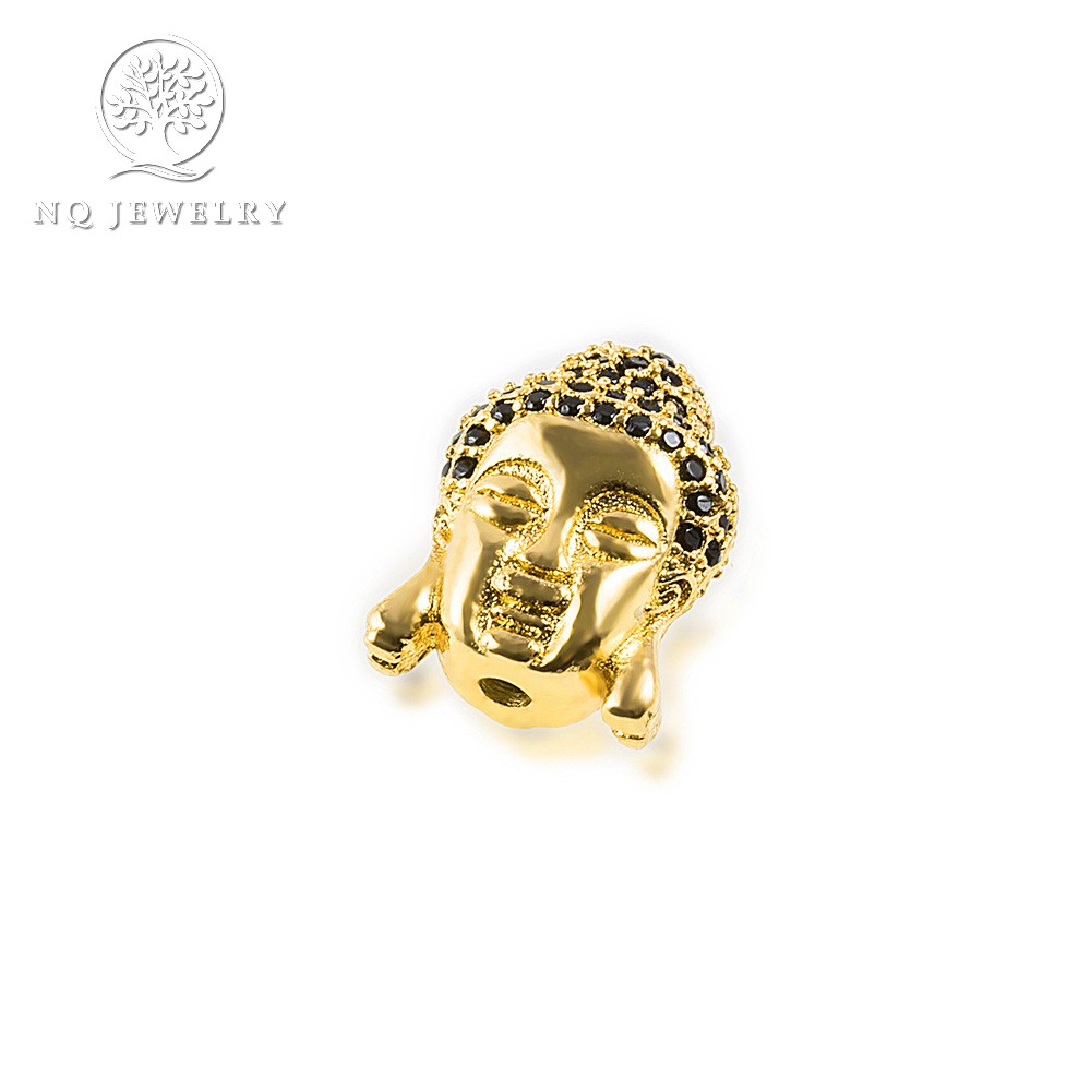 Charm đầu phật si tai dài xỏ ngang - NQ Jewelry