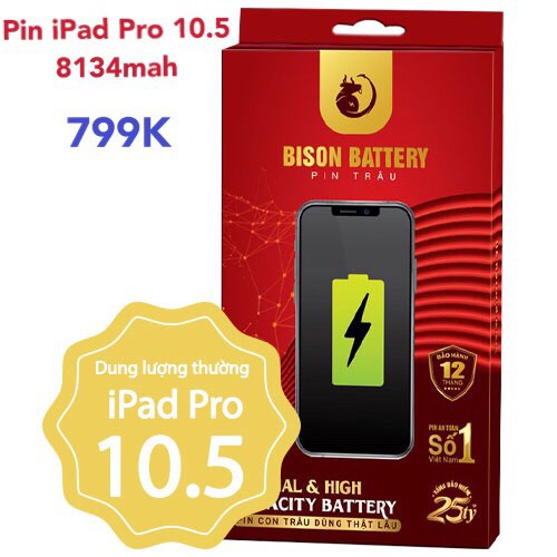 Pin tablet táo Pro 10.5,Pin tablet táo A1701 BISON dung lượng 8134mah BH 12 tháng