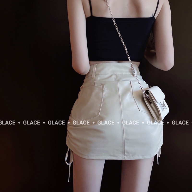 [ Ảnh+Video thật] Chân váy ngắn ⚡FREESHIP⚡ Chân váy da dáng chữ a, rút dây sườn 2 bên hông, siêu tôn dáng, đầy cá tính | BigBuy360 - bigbuy360.vn