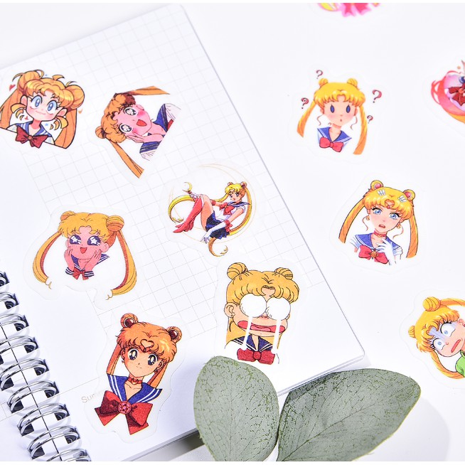 40 pcs/set New Arrival Sailor Moon Non-Repeated Washi Paper Stickers Scrapbooking Stationery Diary Sticker