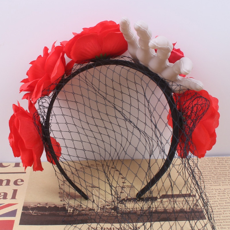 Flgo Băng Đô Cài Tóc Hình Bộ Xương Hoa Hồng Màu Sắc Phù Hợp Cho Phát Sóng Trực Tiếp Dành Cho Người Lớn