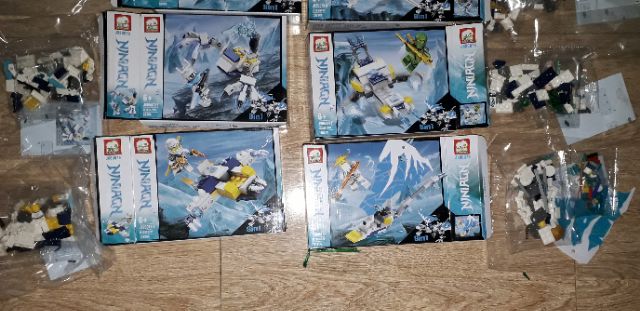 Lắp ráp 1 hộp LegoNinja Rồng băng tuyết có nhiều chi tiết bằng nhựa ABS JX80078