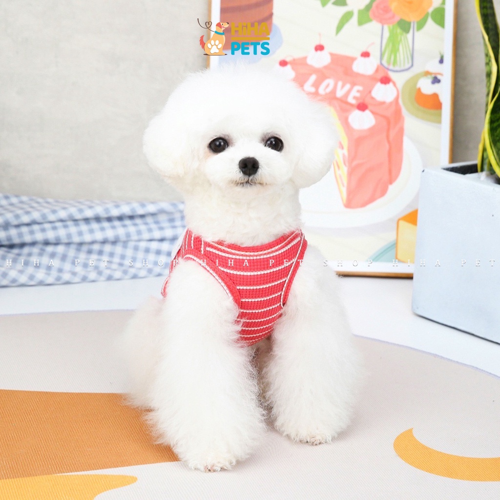 Áo Thun Cho Cún Cho Mèo Dễ Thương Mát Mẻ Chất Liệu Thun Cotton Quần Áo Thú Cưng Mùa Hè Mới Nhất Hihapet.