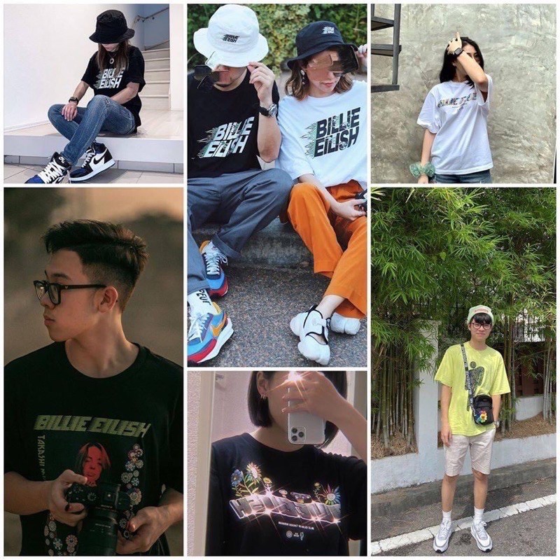 Áo thun UNI QLO/ áo phông Billie Eilish x Takashi Murakami