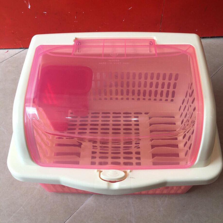 Giá úp bát đĩa có nắp đậy và ống cắm đũa tiện dụng nhựa Việt Nhật an toàn | BigBuy360 - bigbuy360.vn