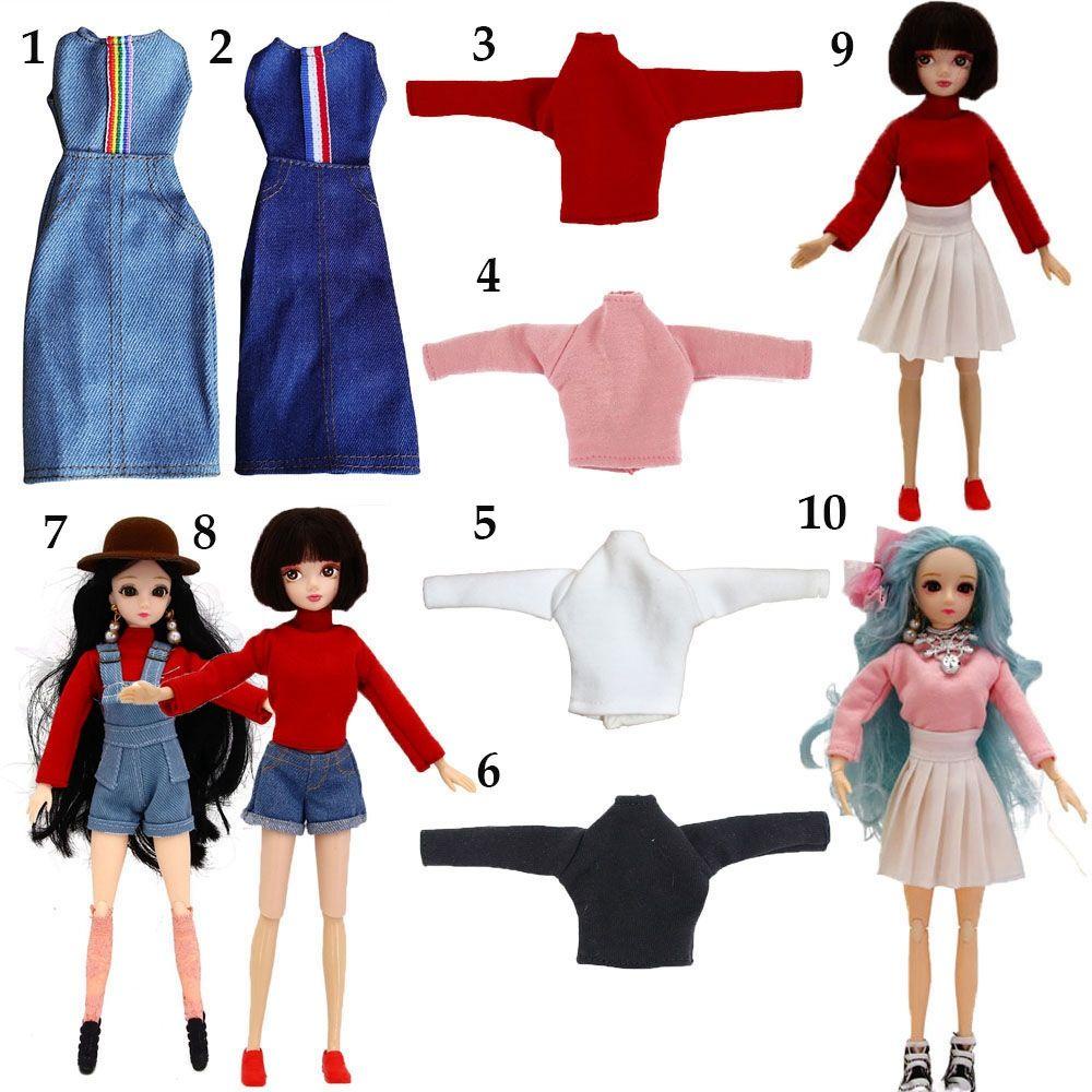 Quần Short Jean Màu Cầu Vồng Cho Búp Bê 11.5&quot; 1/6 BJD