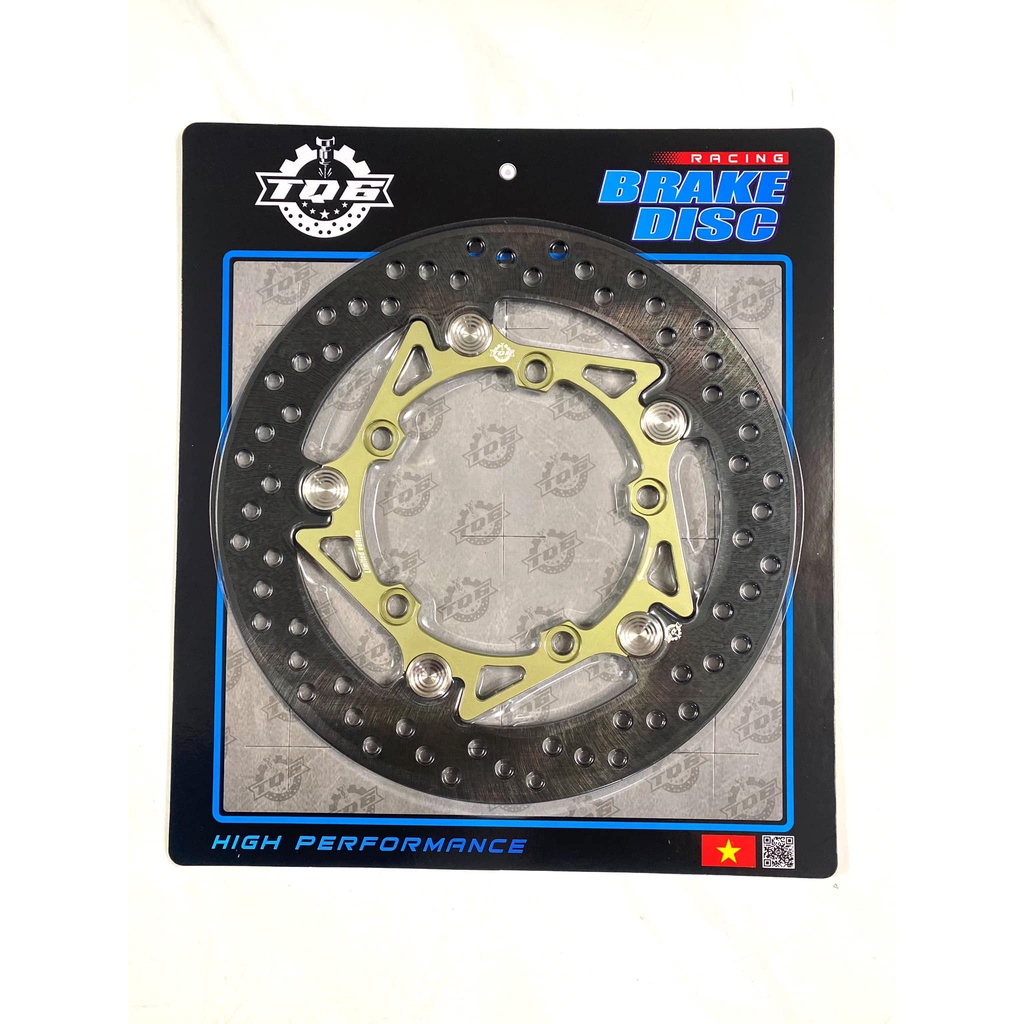 ĐĨA THẮNG ĐEN PHANH DĨA Y15ZR / EX150 TQ6 BLACK RACING (  5 lỗ - 267 - 220 mm )