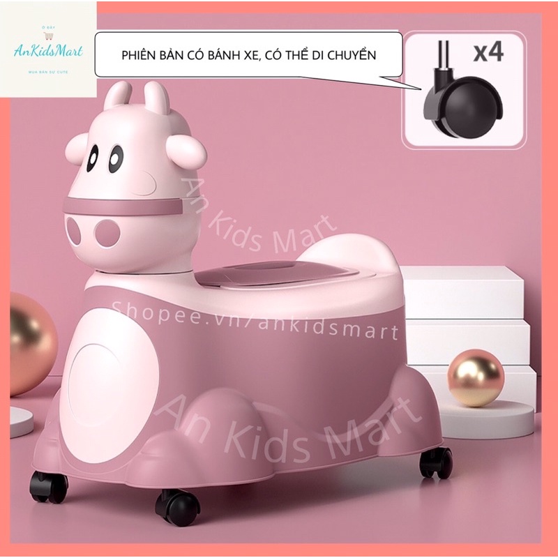 Bô vệ sinh cao cấp cho bé hình chú trâu siêu xinh