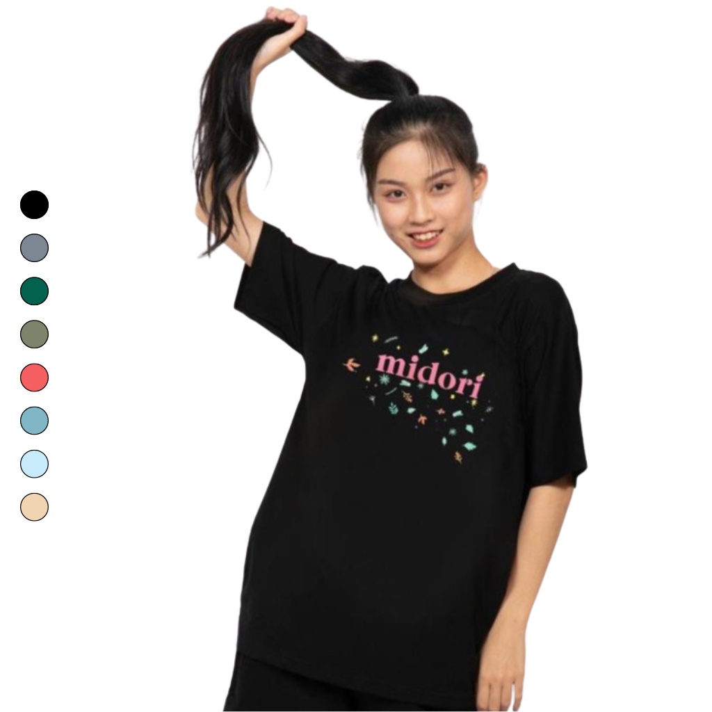 Áo Thun Unisex Form Rộng Tay Lỡ, phông Nam Nữ In và Thêu Midori Cao Cấp Local Brand M Studio