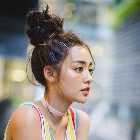 Phụ kiện kẹp tóc nữ - Vỉ 60 kẹp tăm phiên bản Rainbow kiểu Hàn No.100147