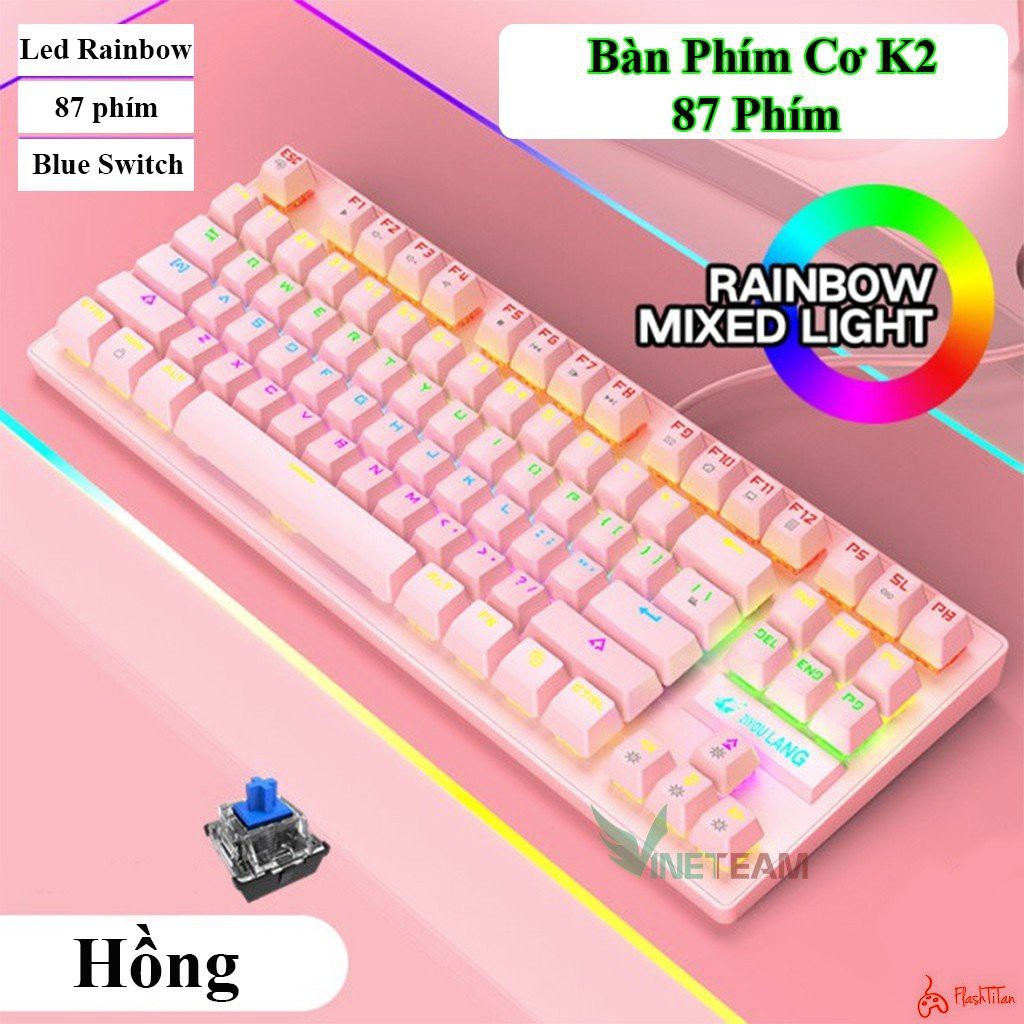 Bàn Phím Cơ Crack K2 PRO Phiên bản 2022 Blue switch - Led nhiều chế độ - Bấm Êm, Chơi Game, Cực Đã | BigBuy360 - bigbuy360.vn