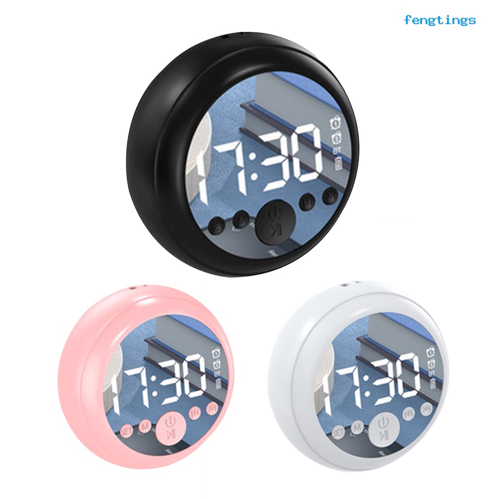Loa bluetooth không dây mini tích hợp đồng hồ báo thức tiện dụng cho gia đình