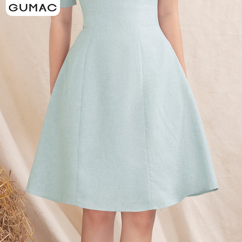 Đầm cổ trắng đăng ten GUMAC DA1004 | BigBuy360 - bigbuy360.vn