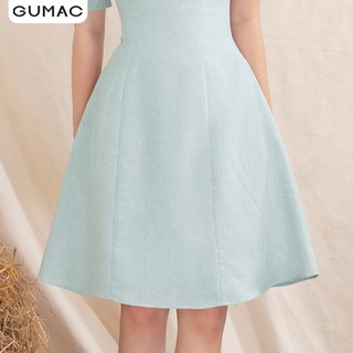 Đầm nữ cổ trắng đăng ten GUMAC DA1004