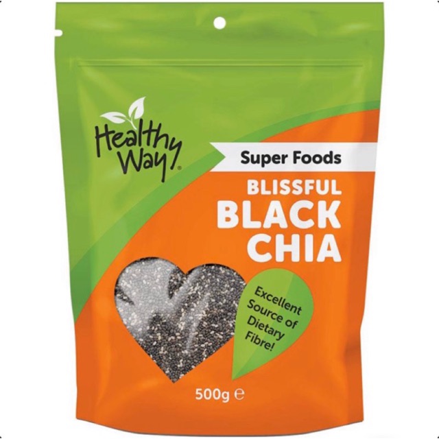 Hạt chia đen Úc 500g Healthy way blissful black CHIA SEED