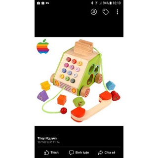 Đồ chơi gỗ cho bé, điện thoại cho bé