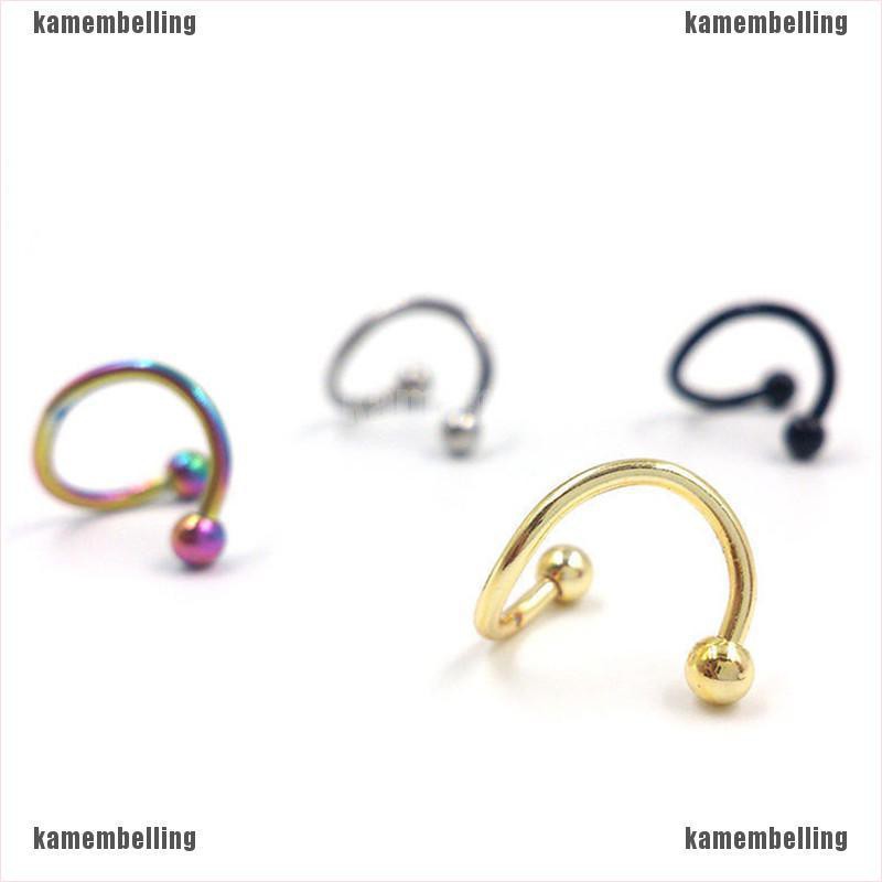 Khuyên Mũi / Môi / Mũi Bằng Thép Không Gỉ Thiết Kế Xoắn Ốc Phong Cách Punk