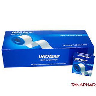 Băng Dính Cuộn Vải(combo 5 cuộn) Lụa Y Tế UgoTana (1,25 Cm X 5 M)