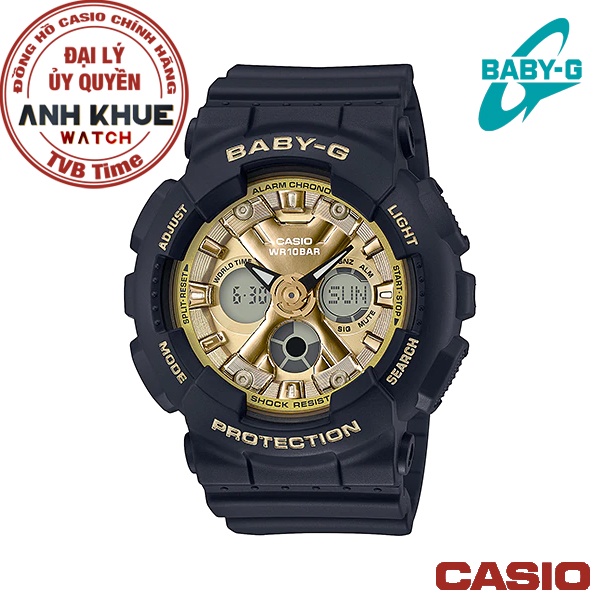 Đồng hồ nữ dây nhựa Casio Baby-G chính hãng BA-130-1A3DR (43mm) - bảo hành 5 năm