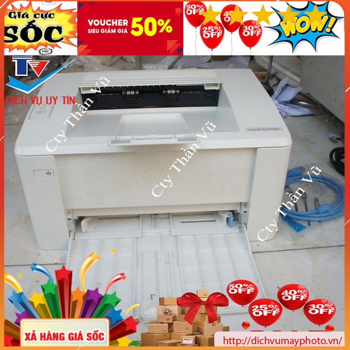 Máy in cũ HP M102A hàng đẹp có bảo hành mới trên 80%