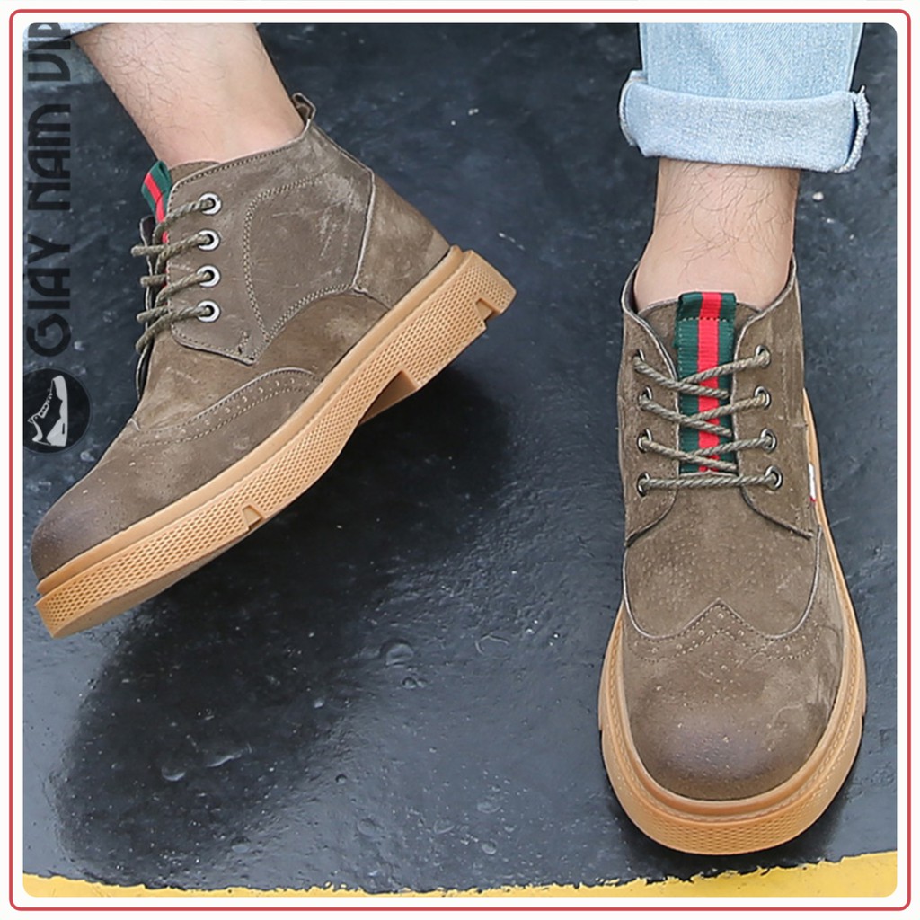Giày Boot Nam Da Lộn - FREESHIP -  Giày Tây Nam Phong Cách Đường Phố GNK19 | BigBuy360 - bigbuy360.vn