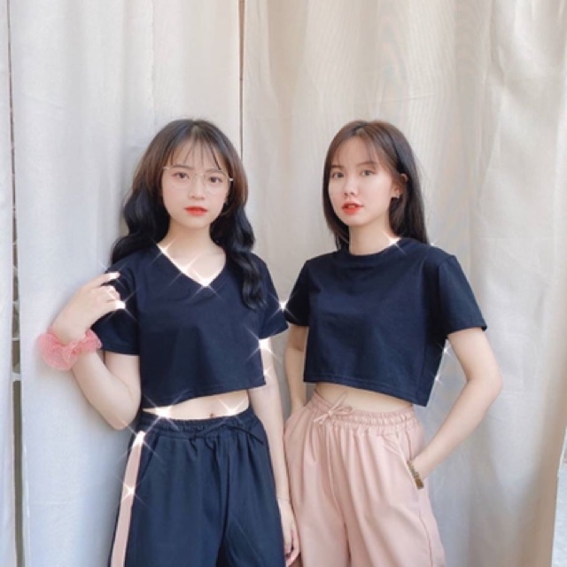 ✨[SIÊU SALE] Áo croptop trơn body cổ tim ✨⚡SIÊU SALE⚡Áo CropTop Thun Cổ tim trơn