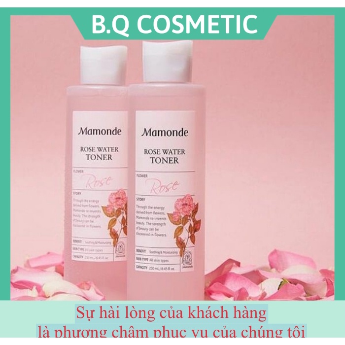 Nước Hoa Hồng, Toner Hoa Hồng Mamonde Rose 150ml, 250ml Siêu Cấp Ẩm Và Làm Mềm Mịn Da