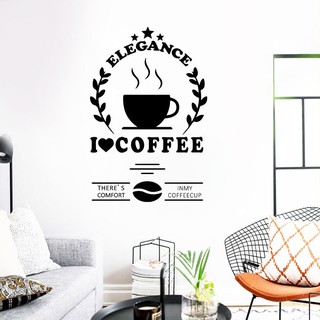 Decal Dán Tường Trang Trí Quán Cafe - DC226