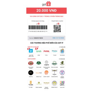 [FMCG Gift] Voucher Got it 20K