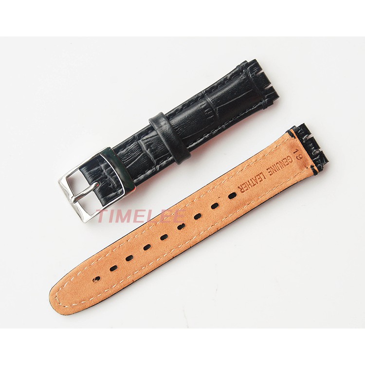 Swatch Dây đeo đồng hồ thay thế bằng da cho cả nam và nữ 17x19mm 19x22mm