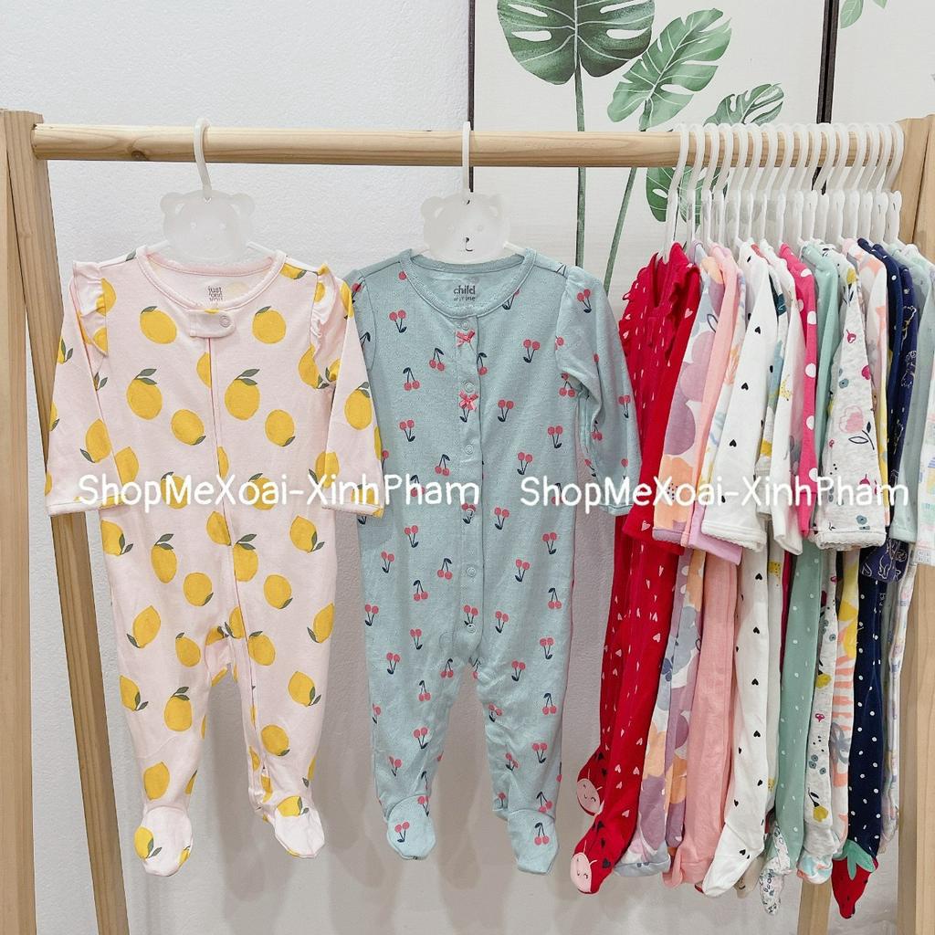 [Size 6M 5-7kg link 3] Body sleep cotton Kéo khóa 2 chiều hoặc cúc bấm hiệu Car.ter xuất dư