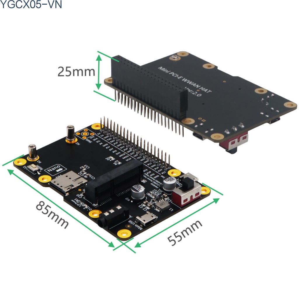 Mô Đun Mở Rộng 3g / 4g / Lte Có Ngăn Đựng Thẻ Sim Cho Raspberry Pi | BigBuy360 - bigbuy360.vn