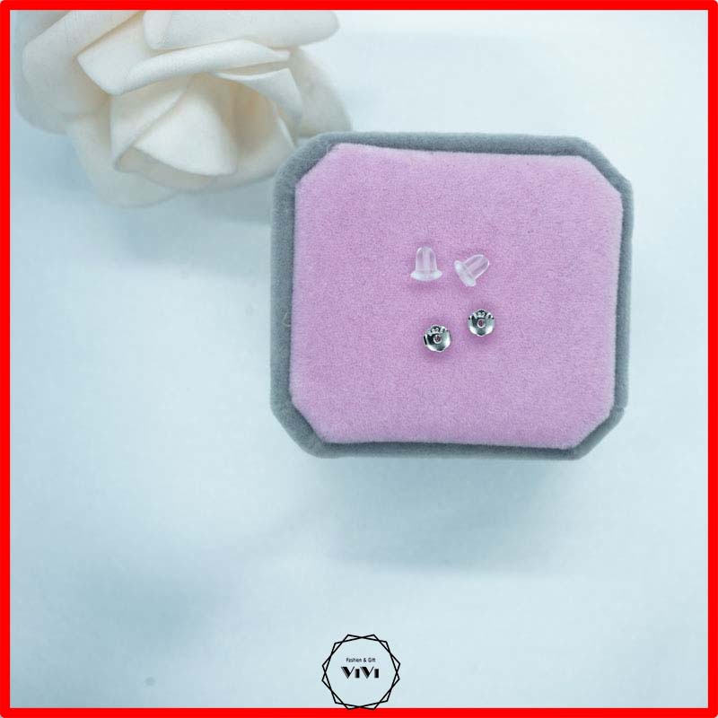 Nút tai/ Chuôi tai/ Đích tai bằng nhựa hoặc bạc 925 ViVi_Gift