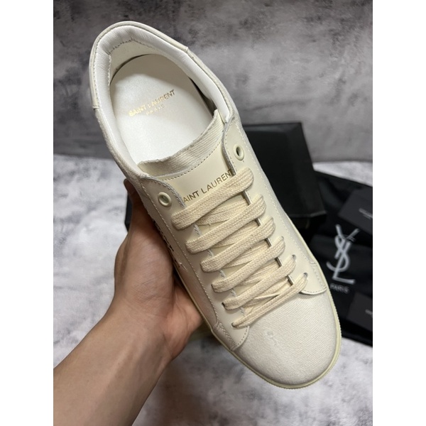 [KELLY SNEAKER] GIÀY SNEAKER SAINT LAURENT TRẮNG HÀNG CHẤT LƯỢNG CAO (ẢNH THẬT + HÀNG SẴN)