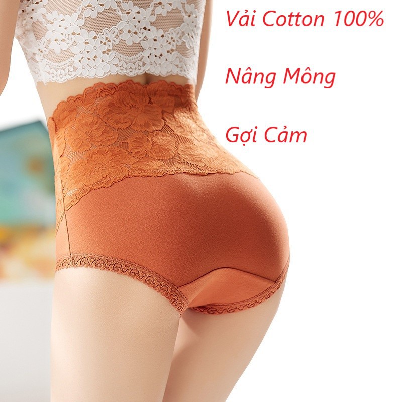 Quần Lót Nữ 🍀 Lẻ = Sỉ 🍀 10.Quần Lót Nữ Cotton Cạp Cao Pha Ren Bán Lố 10 Q | BigBuy360 - bigbuy360.vn