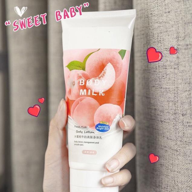 [ Hot Tiktok ]🍑 Kem Sữa Dưỡng Thể Trắng Da, Chống Nắng Toàn Thân Trái Đào Pure Milk Body Lotion Hương Nước Hoa- Y131