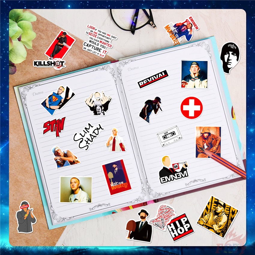 ❉ Eminem Series 02 HipHop Rapper Singer Stickers ❉ 50Pcs/Set DIY Fashion Waterproof Doodle Decals Stickers