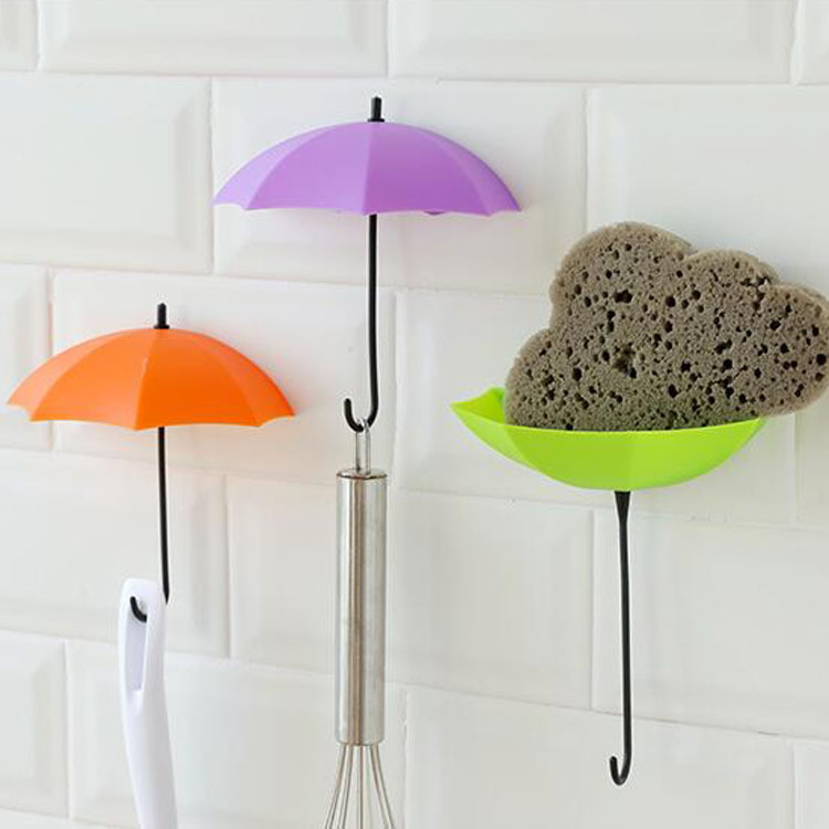 Set 3 móc treo đồ ANAEAT hình cây dù dán tường không để lại vết
