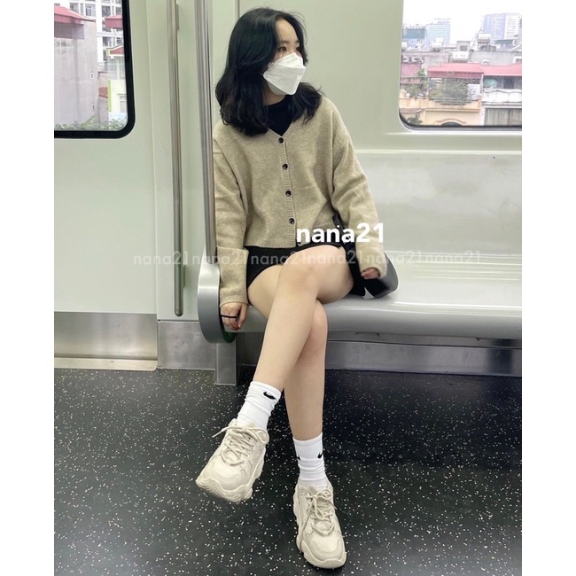 Áo khoác cardigan dài tay nữ dễ thương học sinh/ Áo len dài tay