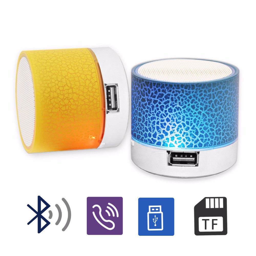 [Bảo Hành 12 Tháng] Loa bluetooth mini vỏ nhôm có đèn led theo nhạc