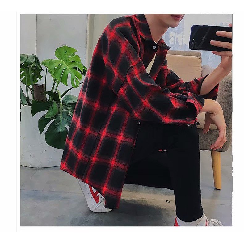 [Mã FAMAYMA2 giảm 10K đơn 50K] Sơ mi nam dài tay kẻ ô to, chất thô mềm mát, hàng nhập Quảng Châu | BigBuy360 - bigbuy360.vn