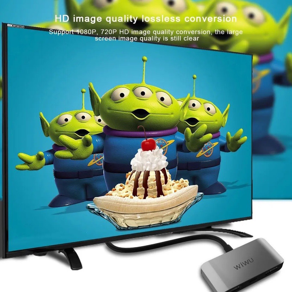 HUB 3 in 1 WIWU Type-C ra HDMI + USB 3.0 + Type C Cổng chuyển đổi cho Tablet , Máy tính bảng  , Laptop , SmartPhone